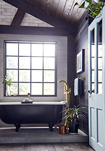 Moen Freestanding Tub Filler Single Riser Floor Mount Bracket & Water Valve Joist Mounting Kit, TS50100