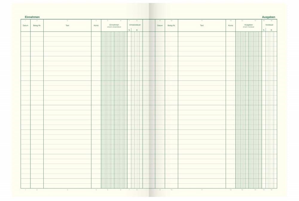 König & Ebhardt König und Ebhardt König & Ebhardt 8610241 Geschäftsbuch / Kassenbuch (A4, Einnahmen/Ausgaben, 3 Spalten, 80g/m², 40 Blatt Drahtheftung)