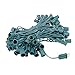 Novelty Lights C9 Multicolor Ceramic Christmas String Lights - Indoor/Outdoor Light Set w/ 125 Opaque Bulbs for Christmas Tree, Patio, Wedding Decor, and More - (Green Wire, 100' Long)