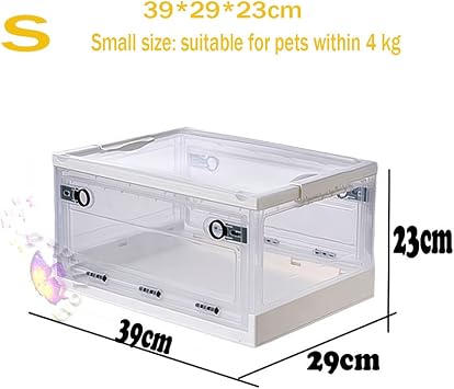 Oxygen Room Foldable Nebu-lization Box Portable Pets Oxygen Cage Small Veterinary Tool (S)