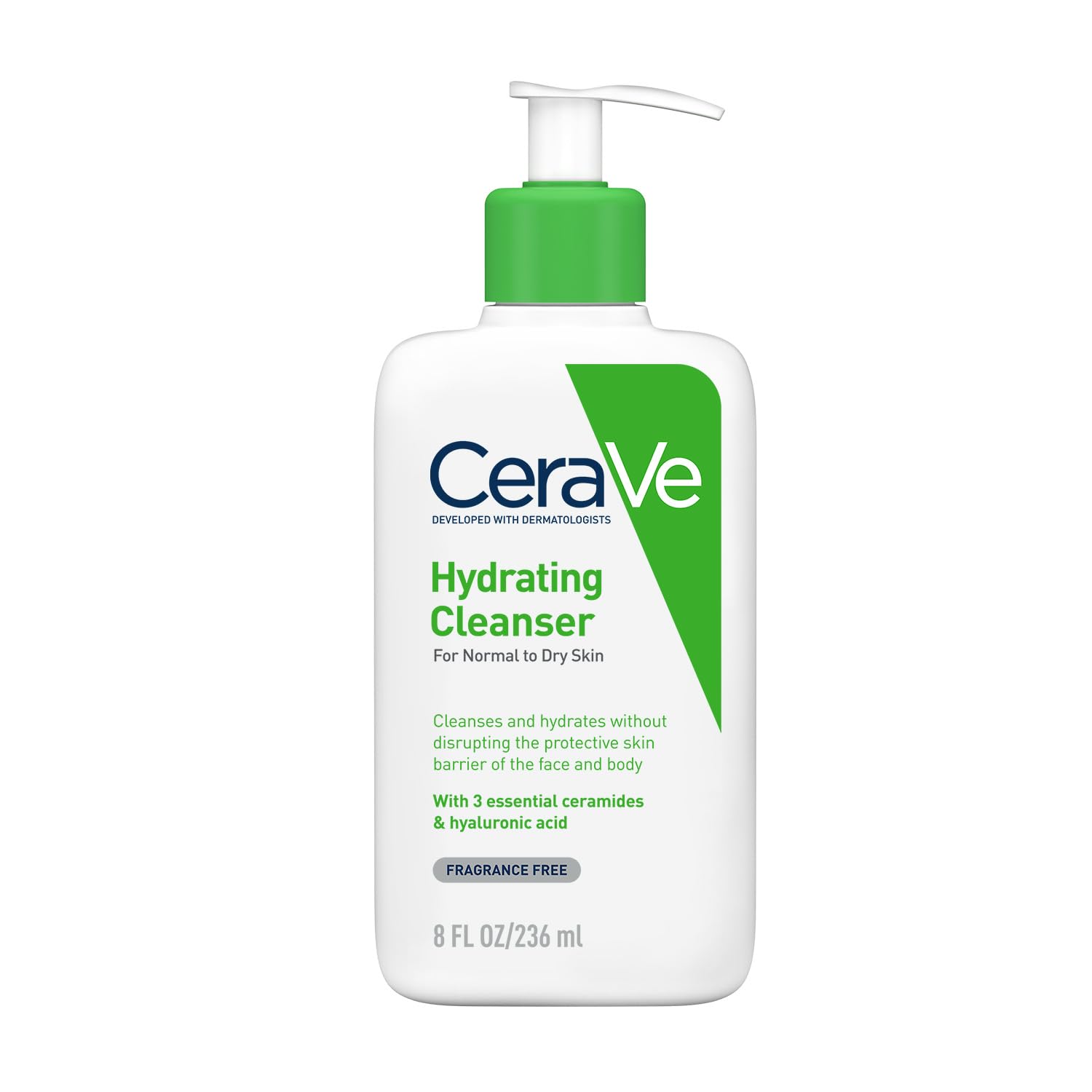 CeraVe Hydrating Cleanser For Normal To Dry Skin (236ml) - Non-Foaming Face Wash with Hyaluronic Acid And Ceramides | Non-Comedogenic, Non-Irritating ...
