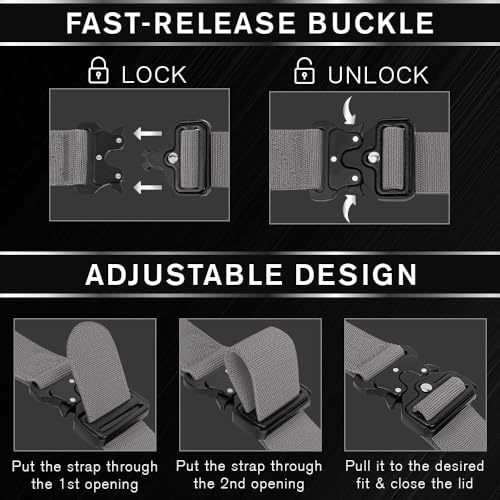 Image of TECEUM Tactical Belt - Heavy-Duty & Quick Release - Military, Work, Rigger, Duty & Utility Belt for Men