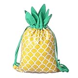 VH1969 Pineapple Drawstring Backpack for Girls Kids Beach Swim Bag , Hawaiian Sequin Reversible Flip Bag for Teens Birthday Gift
