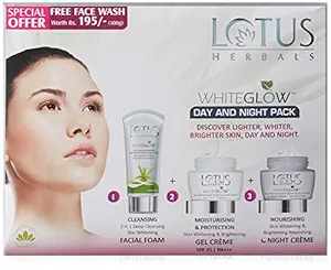 White Glow Day and Night Kit With Free Fash Wash, 100g