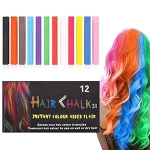 Haarkreide,Haar Colorationen,Temporäre Haarkreide Set Auswaschbare,Mädchen& Teenager, Partys und Cosplay, Weihnachten Halloween Geburtstag,12 Farben