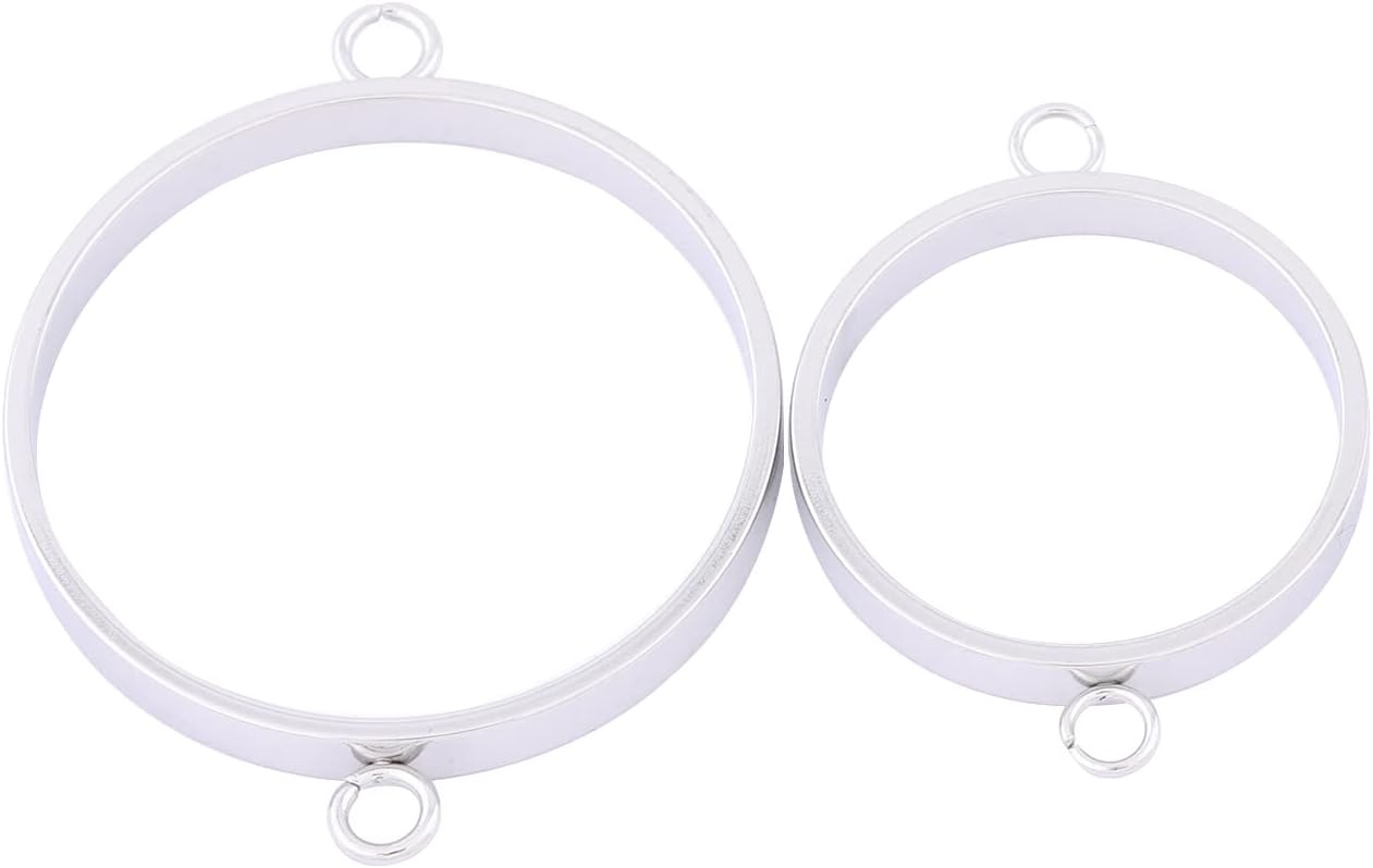 20pcs Stainless Steel 25mm Open Bezel Bracelet Connectors for Resin Jewelry Making DIY Hollow Pendant Frame Setting Blanks - Image 7