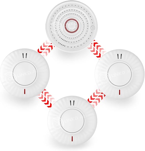Wireless Interlinked Smoke & Heat Alarm Bundle Scotland Law Compliant