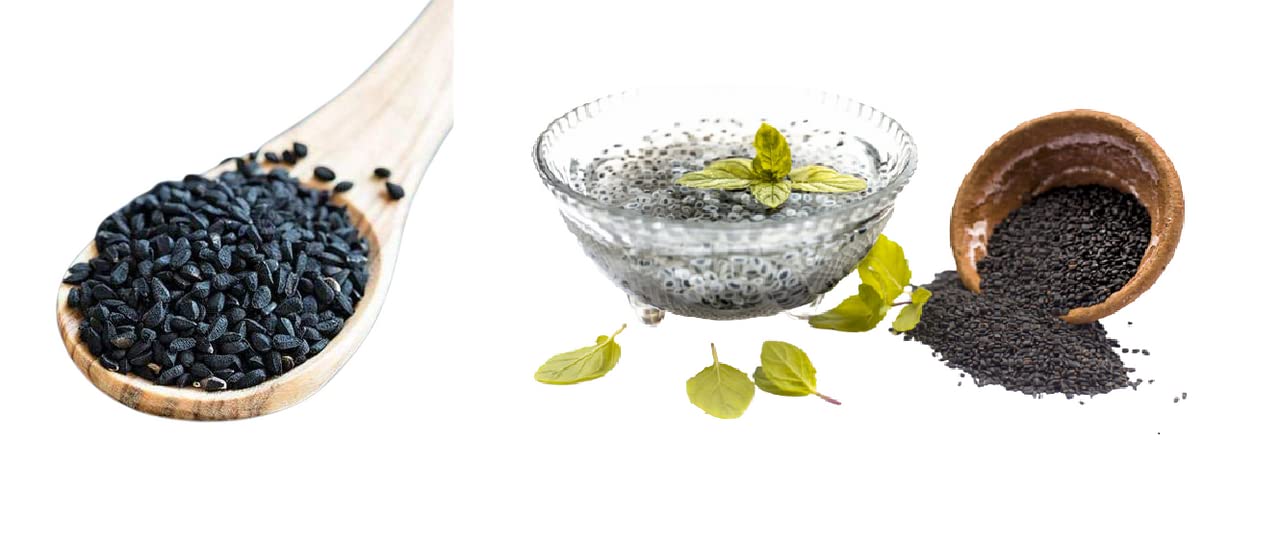 Organic Orchard Nigella Seeds 500gm and 500gm Basil Seeds Combo Pack for Eating (1000gm Pack of 2) (B0B3S2ZY42) Amazon Price History, Amazon Price Tracker