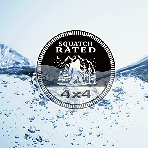 Image of Squatch Badge Rated Car Emblem, 4 x 4 Metal Automotive Bigfoot Badge 3D Metal Car Badges Emblems Round Decals Decals Stickers Compatible with Wrangler Vehicles Trucks