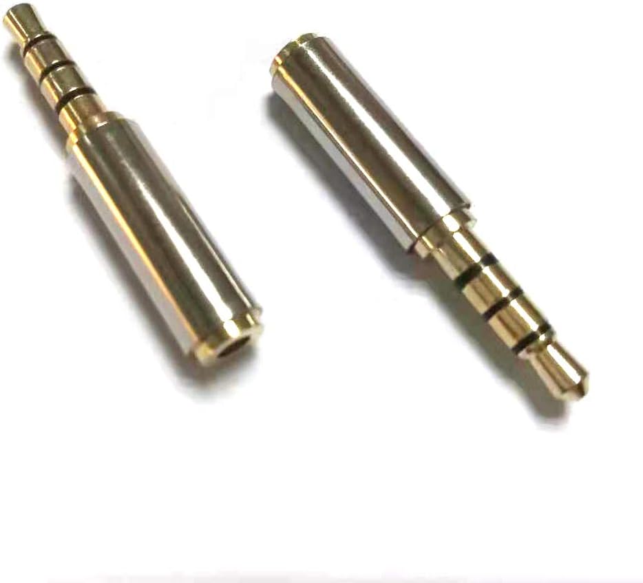 MiCity Headphone Plug Audio Connector Aux Extender Headphone Extension Adapter male to female Jack For Smartphones, Tablets, Speakers, Microphone & Card Readers 2 pcs (2.5mm to 3.5mm)