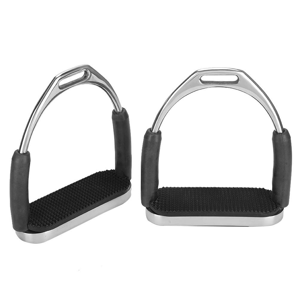 Estribos para Montar a Caballo del Oeste de Acero Inoxidable de 2 Piezas, Tachuela para Silla de Montar Ecuestre con Juntas oscilantes para una conducción Segura y cómoda