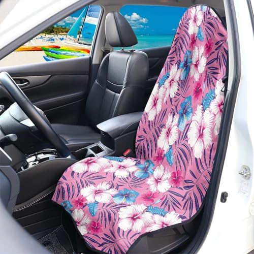 Image of Car Seat Cover Protector Front Seats Only Waterproof Soft Boho Floral Turtle Auto Seat Covers Anti-Slip Car Seat Towel Cover for Gym Workouts Universal Fit Most Cars