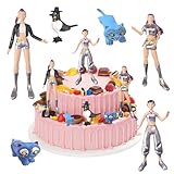 Set de Figuras Coleccionables Demon, 6 Piezas Kp0p Dem0n Hu-nters estatua, Figuras de anime kp-0p D-emon, Dem0n Hu-nters muñecas, KPop Merch Figuras de Cazadores, Decoración de cupcakes para niños