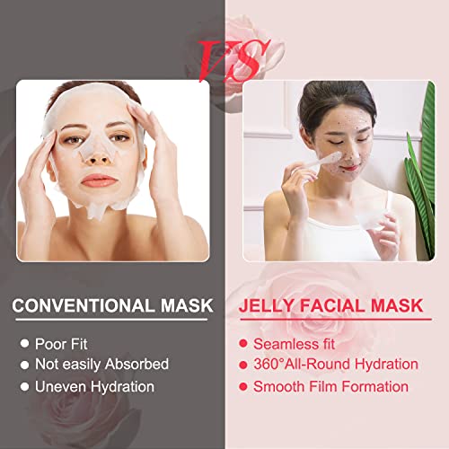 Jelly Mask Powder For Facials Skin Care, Natural Rose Petals Jelly Face Mask, Professional Peel Off Hydrojelly Mask, Diy Spa Face Skincare Mask Leaves Skin Soft Moisturized And Revitalized 23 Fl Oz #TOP5