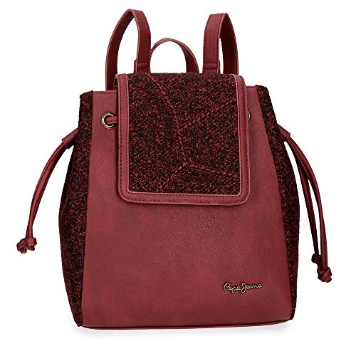 Pepe Jeans Claire Mochila con solapa  color Rojo  Burdeos