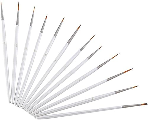 Miniatura 5 de TEHAUX Pinceles de acuarela para acuarela, pinceles de pintura de color de agua, pinceles de arte en miniatura, kit de pinceles de detalles finos de