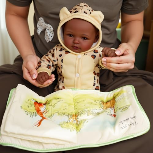 Muñeca Bebé Negra Realista de 17 Pulgadas BABESIDE miniatura 5