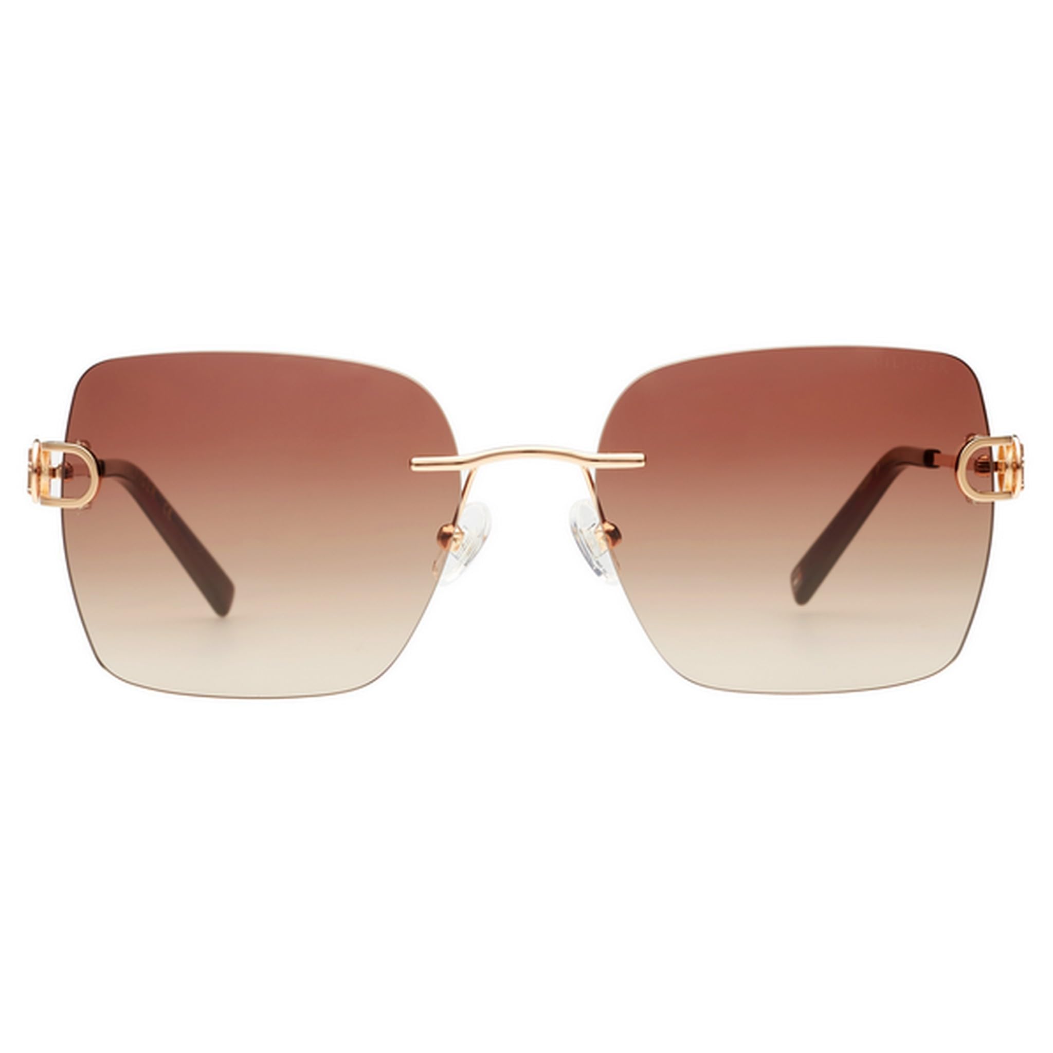 tommy hilfiger Dark Smoke Brown Lens Square Sunglasses With 100% UV Protection For Women-picture-10