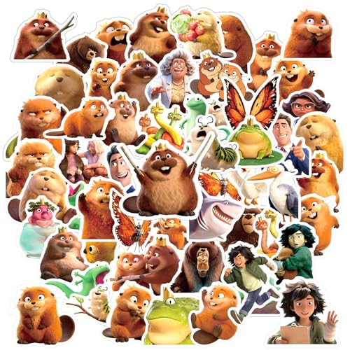 60 calcomanías de Disney Pixar Hoppers para niños, calcomanías de vinilo impermeables de dibujos animados para adolescentes, botella de agua, monopatín, cuaderno, teléfono, guitarra, bicicleta, casco