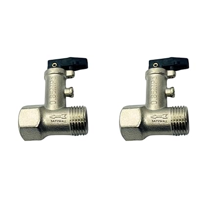 SATYWALI Geyser NRV Non Return Valve 1/2 inch BSP 0.85 MPa Pressure Safety Relief Water Geyser Valve (Pack of 2)