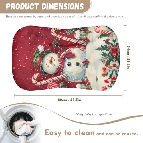 Image of ZOUTAIRONG Snowman Candy Cane Bassinet Sheetsack Christmas Unisex Fitted Baby Bassinet Sheets Set for Standard Bassinets for Baby Boys or Girls