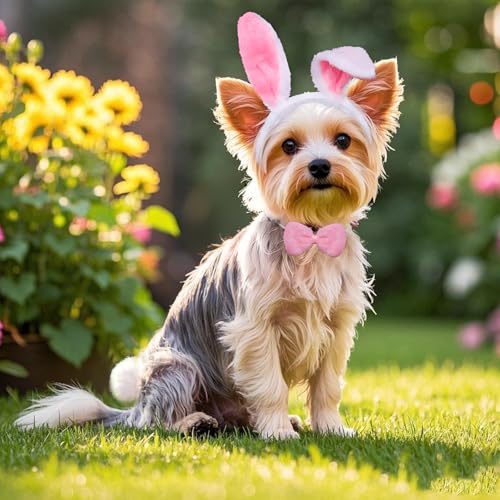 Set de disfraz de conejo para perro mediano, 3 piezas miniatura 6