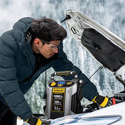 Image of Stanley J5C09D 1200 Peak Amp Jump Starter with 120 PSI Inflator