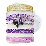 WYAINUTLAAT 50インチ ウエストビーズ 女性用 アフリカンウエストビーズ プラスサイズ レイヤード カラフル ベリービーズ ボディジュエリー ノンストレッチ ベリーチェーン(4個), 50in, ガラス, 宝石なし