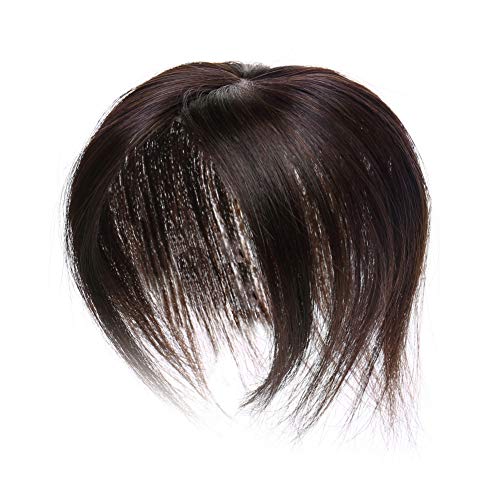 Benehair Human Hair Crown Topper Top Hairpieces for Women Clip in Toupee with Thinning Hair Middle Part Hand-made Silk Base at Middle&PU Around Wiglet(10