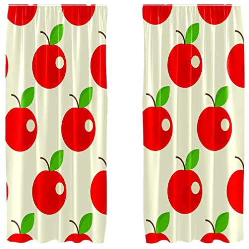 Cortinas opacas de microfibra infantiles con diseño de cerezo para dormitorio 2