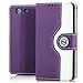 Produktbild Saxonia Tasche kompatibel mit Sony Xperia Z3 Compact Flip Case Hülle Schutzhülle Elegante Handytasche mit Kartenfach Standfunktion Violett-Weiß