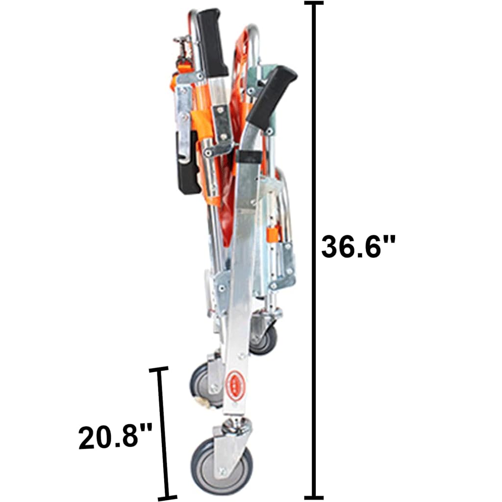Sedia per barella per Scale cingolate per Uso di Emergenza Sedia a rotelle per Salire e scendere Le Scale Carrello per barella Pieghevole