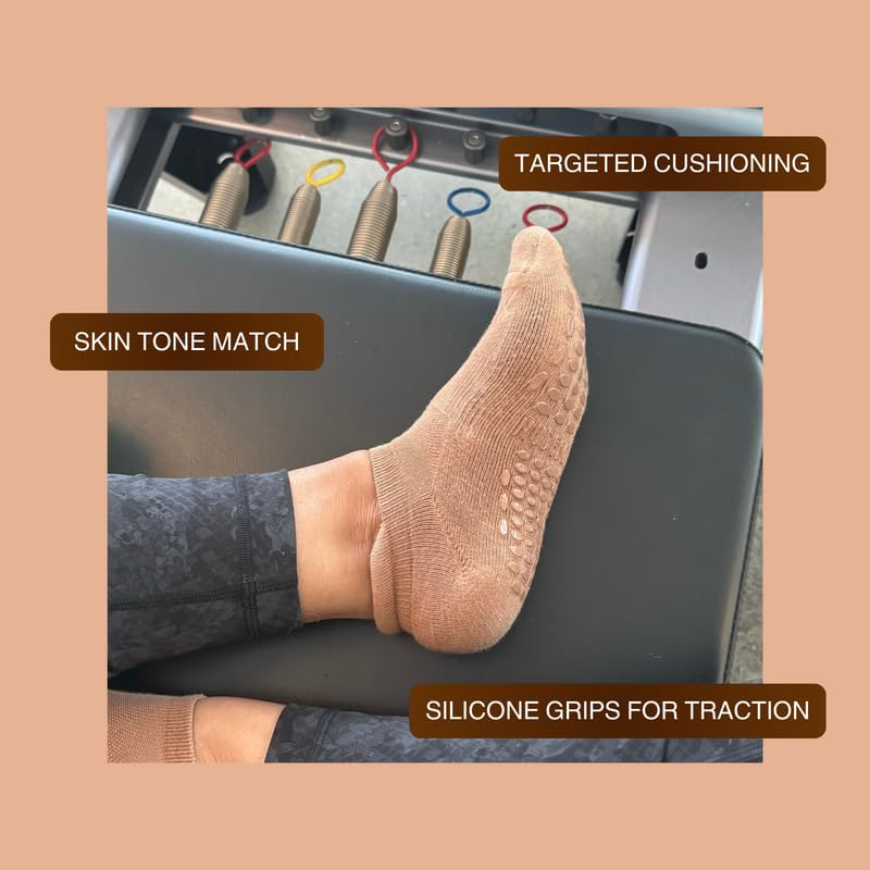 Grip Socks Womens No Show Skin Tone Socks4