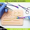 Cynamed Suture Stitch Scissors with Multicolor/Rainbow Titanium Coating - Premium Quality Instrument- Delicate Hook - Perfect for Suture Removal, First Aid, EMS Training and More (4.5 in. - Curved)