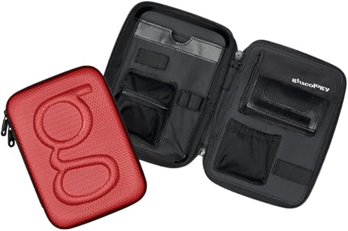 Miniatura 2 de Estuche de viaje para diabetes de gran tamaño con carcasa dura, organizador para monitor de glucosa, bolígrafo de insulina, tiras BGL, jeringa,