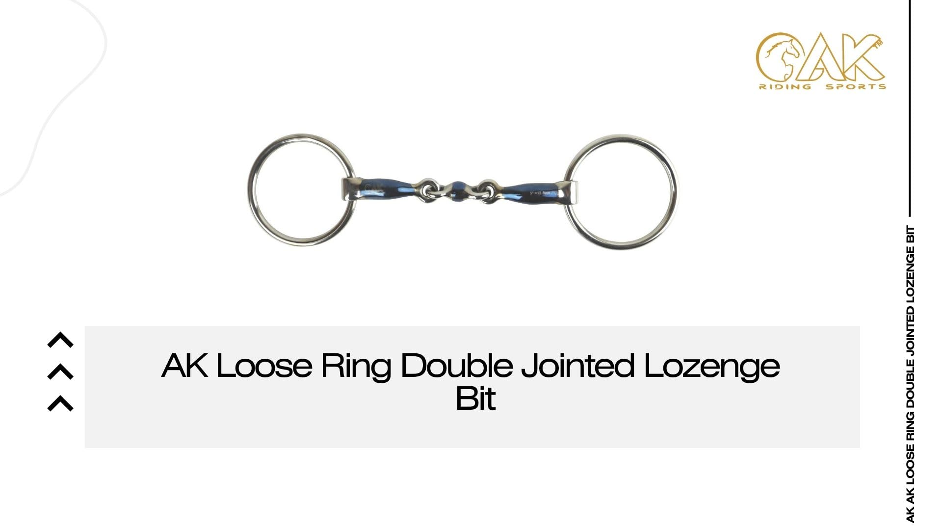 AK Mors d'équitation anneau lâche losange double brisure courbé Horse Bits AKRS-2605 (5.75'', Blue/Silver)