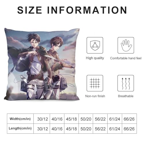吸湿性 進撃の巨人 ラウンドクッションカバー ヴィンテージ風 リビング おしゃれ雑貨 26 "x26 "