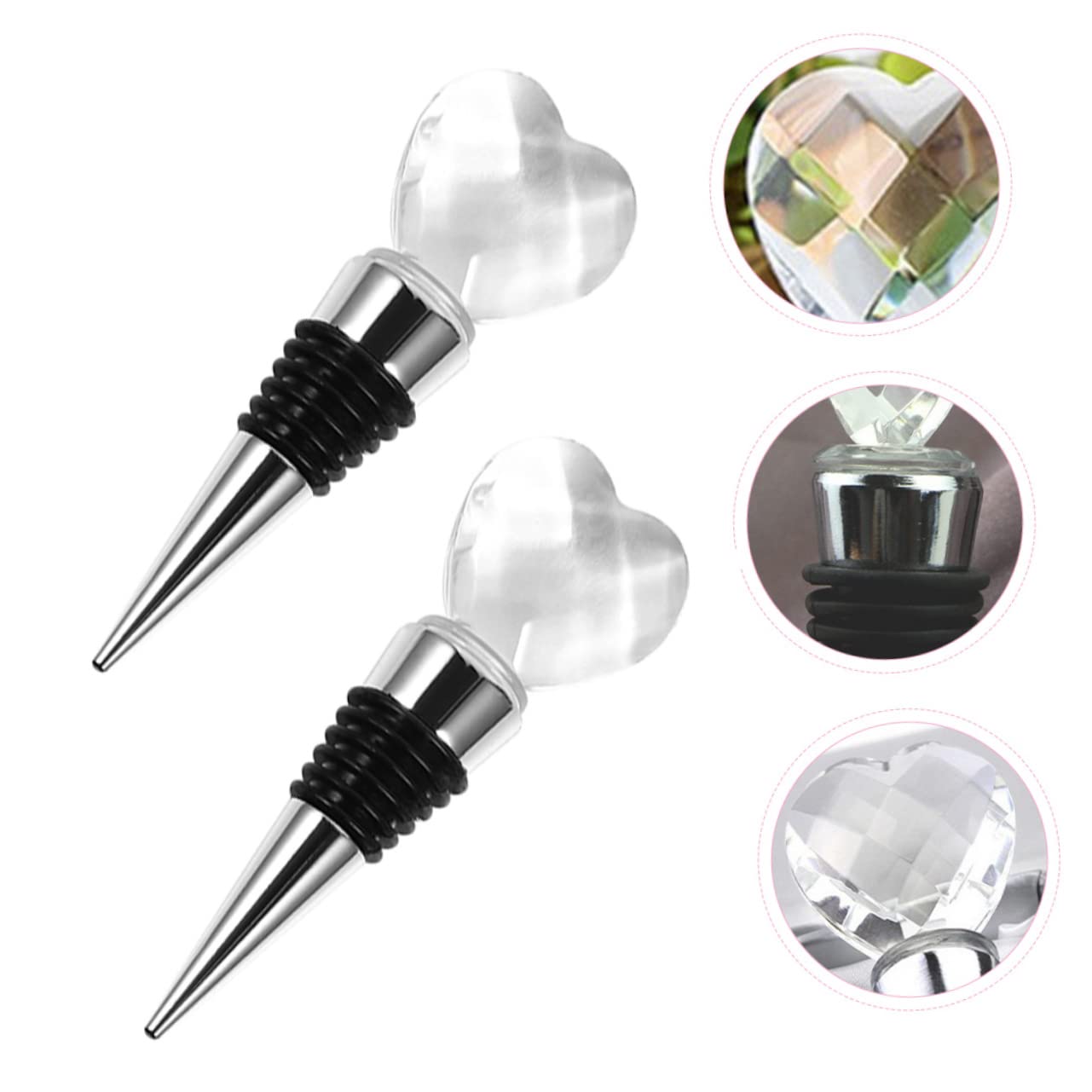 Alipis 6pezzi Tappi Per Bottiglie Vino Alloy Design Unico Forma Per Decorazioni e Regali Matrimonio Resistente e Facile Da