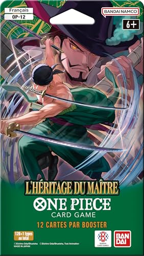 Asmodee - One Piece OP-12 Booster - Bandai - L'eredità del Maestro - Giochi da tavolo - Gioco di carte collezionabili JCC - Legacy of The Master - in francese