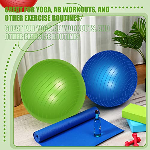 Image of Leyndo 2 Pcs Exercise Ball Yoga Ball with Pump 26 Inches / 65 cm for Workout Pregnancy Stability Anti Burst Birthing Fitness Improved Posture, Balance, Yoga, Pilates, Training