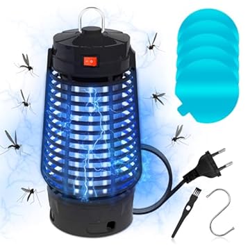 AMFUN Lampada Antizanzare Elettrica, 18W 4200V UV Zanzariera Elettrica Impermeabile, Lampada Zanzare per Giardino Interno Esterno