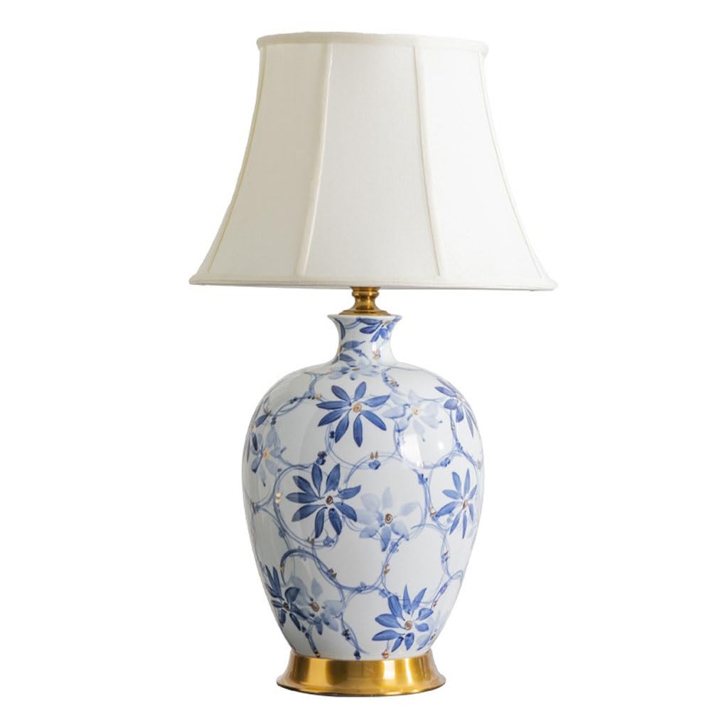 Dekoracyjna lampa stołowa obok łóżka ceramiczna ręcznie malowana lampa stołowa sypialnia lampka nocna atmosfera salon dekoracyjne lampy współczesna lampa dekoracyjna do domu