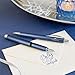 Faber-Castell Essentio Aluminum Blue Fountain Pen - Medium Nib with Black Ink - Fine Writing Instruments