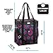 Pursetti Utility Tote Bag (North-South Style) - Perfect as Commuter Bag with Exterior & Interior Pockets for Working Women, Teachers, Nurses and More (Purple Circle)