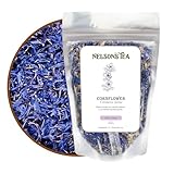 Nelson's Tea Cornflower Petals - Dried Blue Cornflower (Centaurea Cyanus) for Tea Blends, Latte, Smoothie, & Bath Salts (2 oz.)