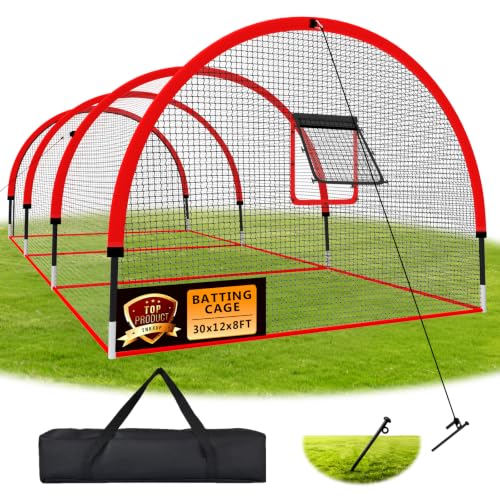 LTNKXUP 22/30FT Heavy-Duty Batting Cage