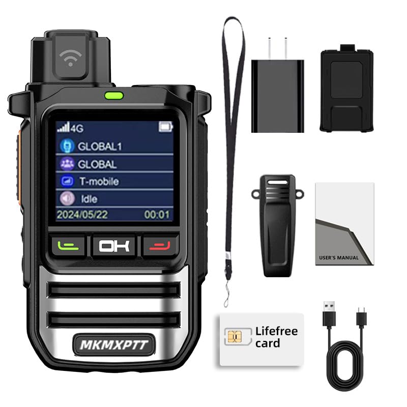 4G/5G LTE Walkie-Talkie Sprachverschlüsselung 6000mAh Akku unbegrenzte Reichweite Typ C Ladefallbeständig Global SIM kompatibel 【SIM-Karte lebenslang kostenlos】