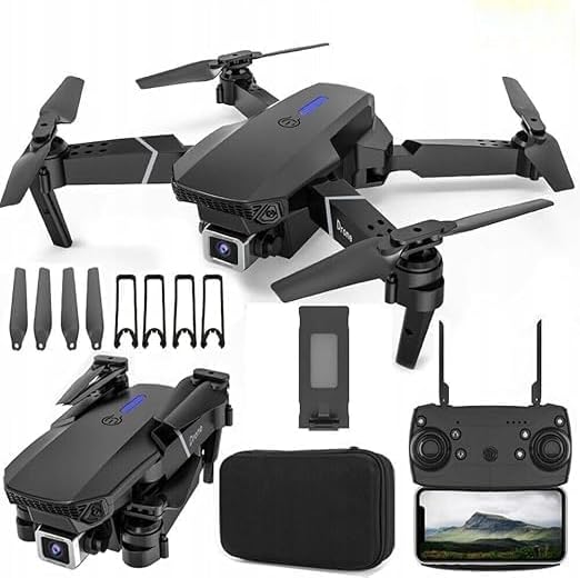 R-20 Drone with 4K Camera WiFi FPV HD Dual Foldable RC Drone Altitude Hold Headless Mode Visual Positioning Auto Return App Control