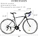 Omelaza Road Bikes,700C Tires Road Bike,Dual Disc Brake,21speeds Off-Road Bike,Road Bicycle,Cycling,Black