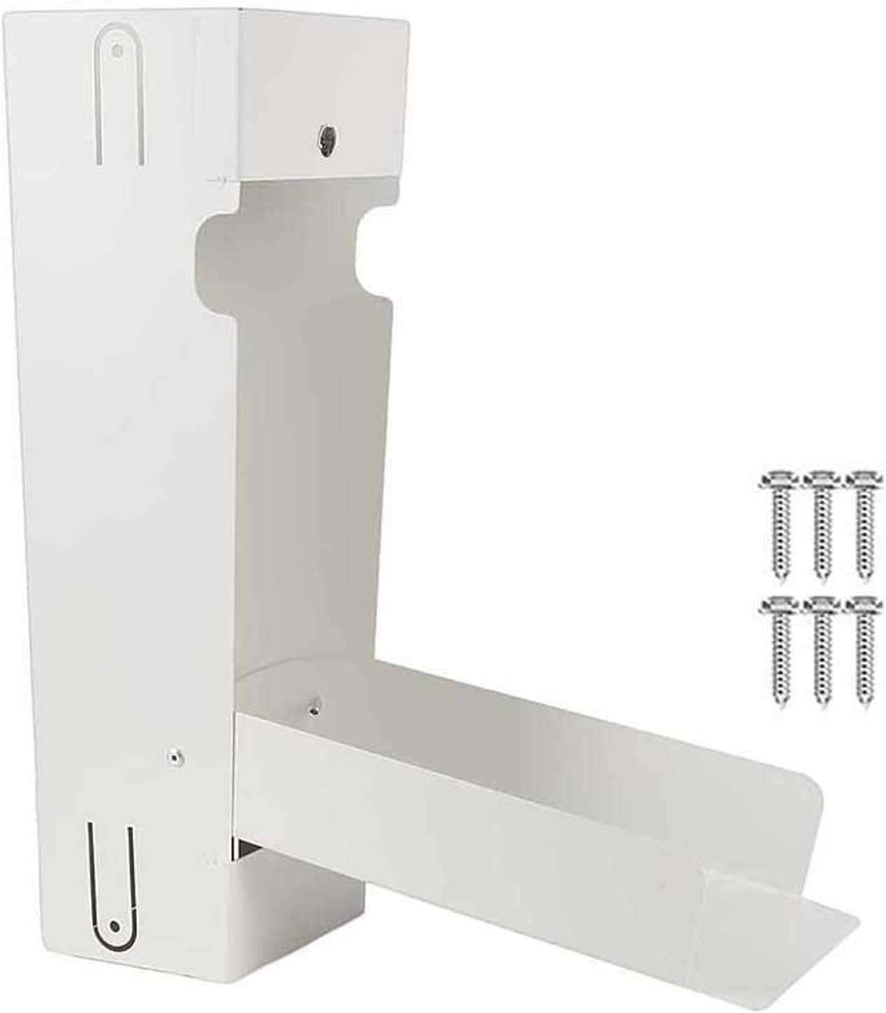Rainwater Diverter for Downspout Heavy Duty Galvanized Steel Water Collection System with Screws for Rain Gardening Outdoor Use White 11.8 x 4.7 x 4.7 Inches